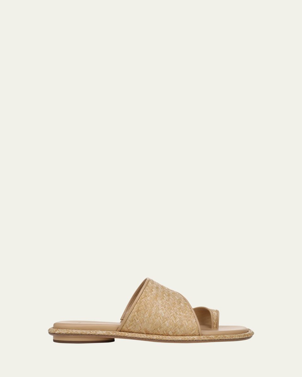 Lukas Raffia Toe-Ring Slide Sandals